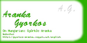 aranka gyorkos business card